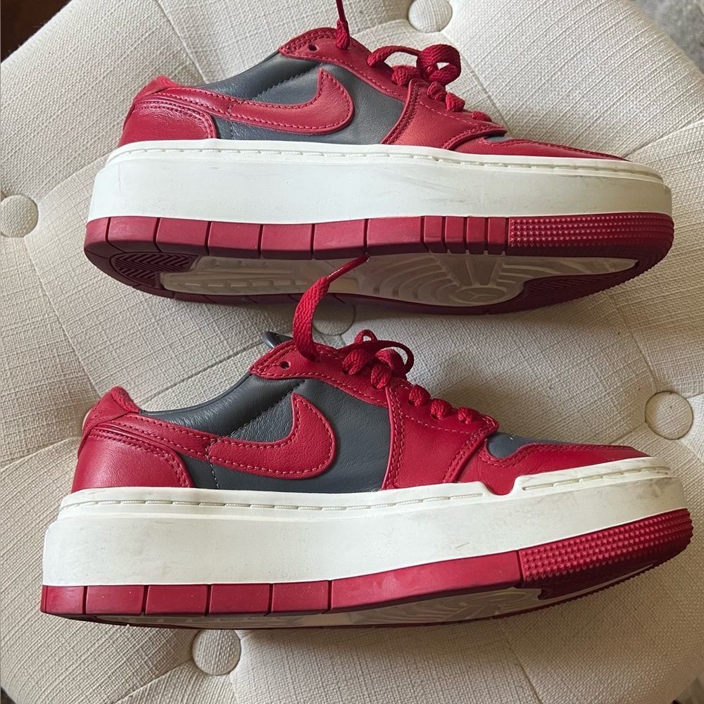 Nike Air Jordan 1‎ Elevate Low Platform Red & Grey DH7004-006 Women’s Size 5.5